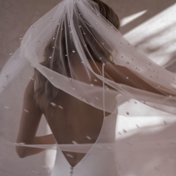 Pearl Veil (Cathedral Length) - Designed by 'Made With Love' Bridal - Picture 5 of 11